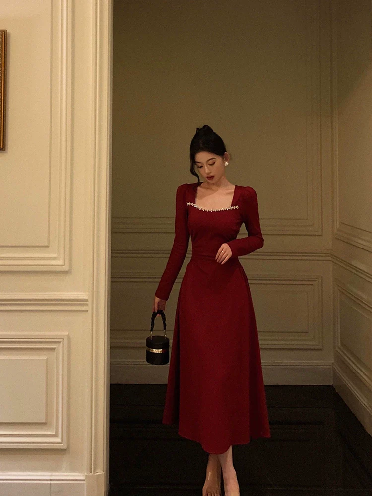 New Red Long A Line Prom Dress YM1590