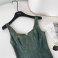 Denim Dress New Retro Gradient Suspender Long Dress YM1789