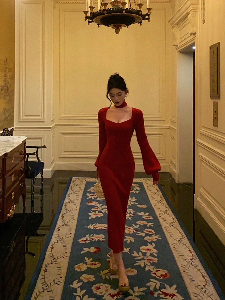 Red Dress New Retro Party Dress YM1598