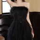 Black Strapless Prom Dress New Birthday Outfits YM1611