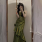 Beautiful Green Mermaid Straps Party Dress French Dress YM1653