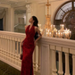 Sexy Red Floral Prom Dress Birthday Dress YM1631
