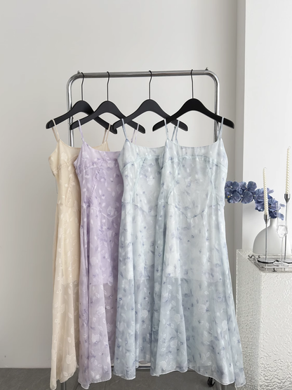 Floral Suspender Dress Sexy Sweet Seaside Holiday Fairy Dress YM1770