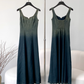 Denim Dress New Retro Gradient Suspender Long Dress YM1789