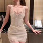 Sweet Sexy V-Neck Appliques Dress Short Birthday Dress YM1717