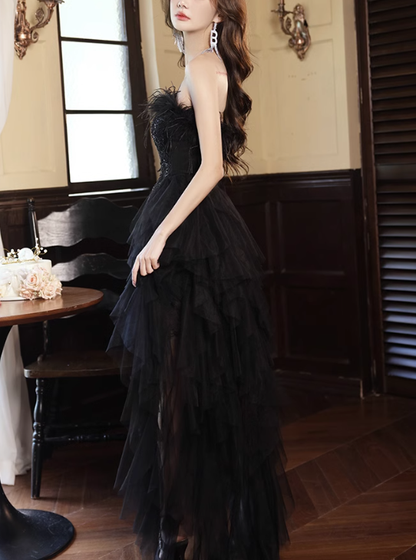 Black Strapless Prom Dress New Birthday Outfits YM1611