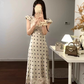 Summer New Satin Polka Dot Lace Backless Party Dress Birthday Dress YM1784