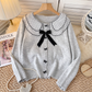 Sweet Cardigan Sweater Doll Collar Lace Butterfly Knitted YM1686