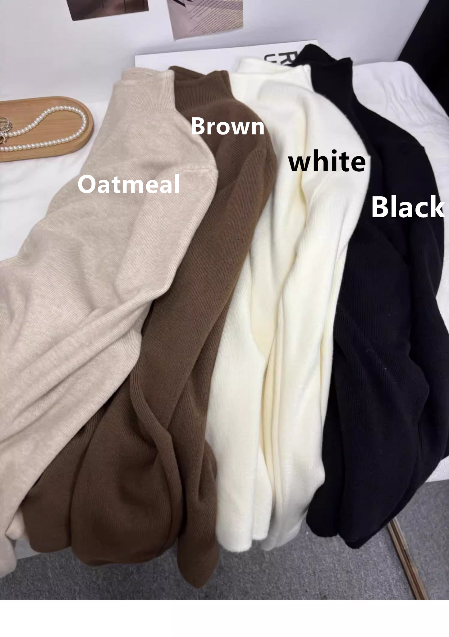 Slim slimming stand-up collar long-sleeved sweater for women autumn sweater bottoming YM1580